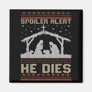 Siler Alert Hij Sterft Jezus Kerststal Hete Christ Magneet