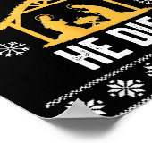 Siler Alert Hij Sterft Jezus Kerststal Houten Kers Poster (Hoek)