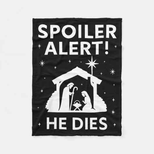 Siler Christmas Nativity Scene Funny Christian Slo Fleece Deken (Voorkant)