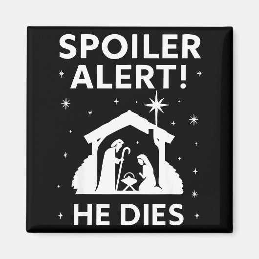 Siler Christmas Nativity Scene Funny Christian Slo Magneet (Voorkant)