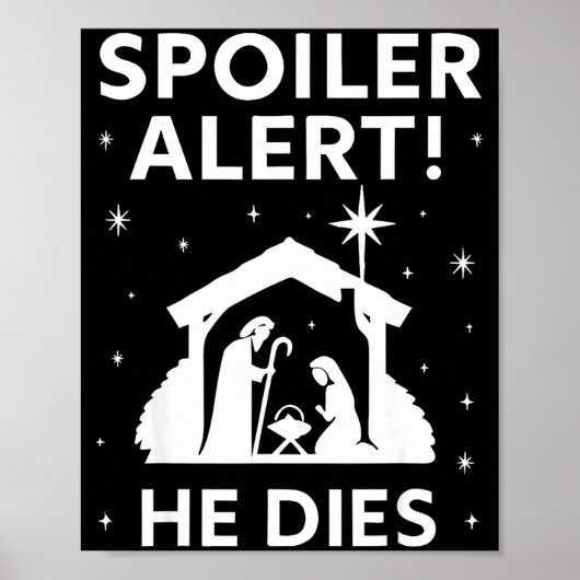 Siler Christmas Nativity Scene Funny Christian Slo Poster (Voorkant)