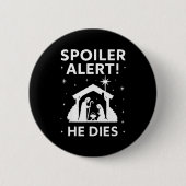 Siler Christmas Nativity Scene Funny Christian Slo Ronde Button 5,7 Cm (Voorkant)