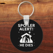 Siler Christmas Nativity Scene Funny Christian Slo Sleutelhanger (Voorkant)