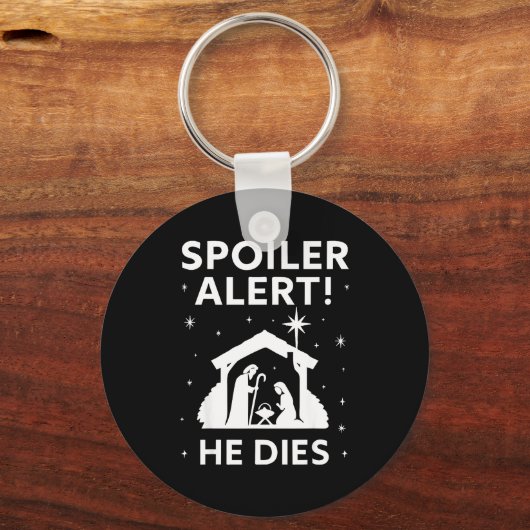 Siler Christmas Nativity Scene Funny Christian Slo Sleutelhanger (Voorkant)