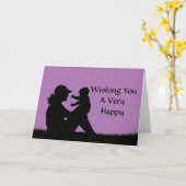 Silhouet 1e Moederdag Kaart (Gele Bloem)