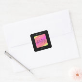 Silhouet Afrikaanse kunst, Rainbow Celebration Dan Vierkante Sticker (Envelop)