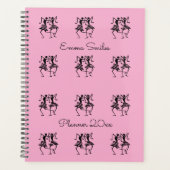 Silhouet Afrikaanse kunst Viering Dance Pink Planner (Voorkant)