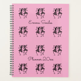 Silhouet Afrikaanse kunst Viering Dance Pink Planner