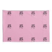 Silhouet Afrikaanse kunst, Viering Dans Roze Kussensloop (Achterkant-Rechts)