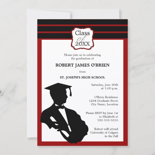 Silhouet Afstudeer Aankondiging (Voorkant)