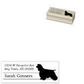 Silhouet Amerikaans Cocker Spaniel Retouradres Rubberstempel (Gestempeld)