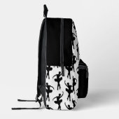 Silhouet Ballerina in zwart en wit Bedrukte Rugzak (Links)