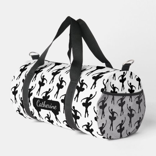 Silhouet Ballerina in zwart en wit Plunjezak (Rechterhoek)