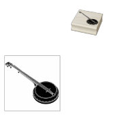 silhouet banjo kunststempel rubberstempel (Gestempeld)