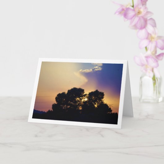 Silhouet Boom Landschap Kaart (Orchidee)