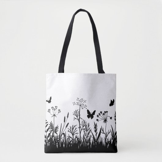 silhouet-canvas tas (Voorkant)