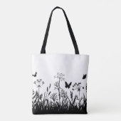 silhouet-canvas tas (Achterkant)