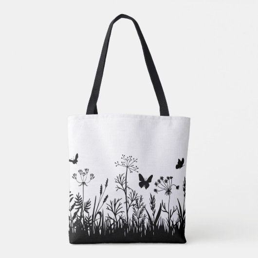 silhouet-canvas tas (Achterkant)