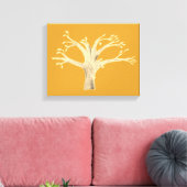 Silhouet Canvasprint Canvas Afdruk (Insitu (Woonkamer))