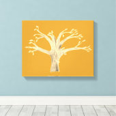 Silhouet Canvasprint Canvas Afdruk (Insitu (Houten vloer))