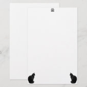 Silhouet Cat Schrijfpapier Briefpapier (Voorkant / Achterkant)