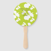 Silhouet Citroen Lime Groen Rond Bruidsboeket Handwaaier (Achterkant)