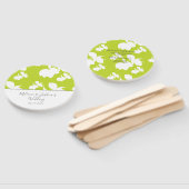 Silhouet Citroen Lime Groen Rond Bruidsboeket Handwaaier (Niet-gemonteerd)