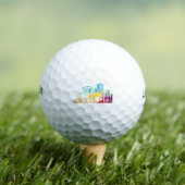 silhouet cityscape-bouwpictogram kleurplaats golfballen (Insitu Shirt)