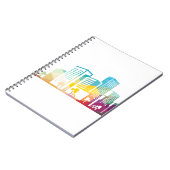 silhouet cityscape-bouwpictogram kleurplaats notitieboek (Linkerzijde)