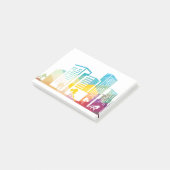 silhouet cityscape-bouwpictogram kleurplaats post-it® notes (Schuin)