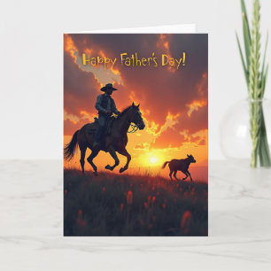 Silhouet Dads Day Scènekaart Kaart