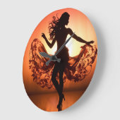 Silhouet danser wandklok (Hoek)