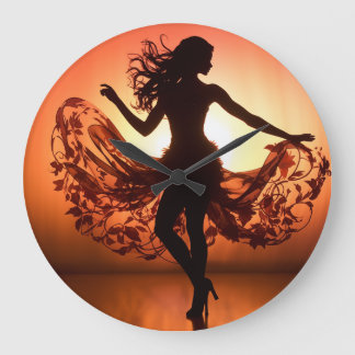 Silhouet danser wandklok