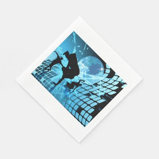 Silhouet Dansers Papieren servetten (Hoek)