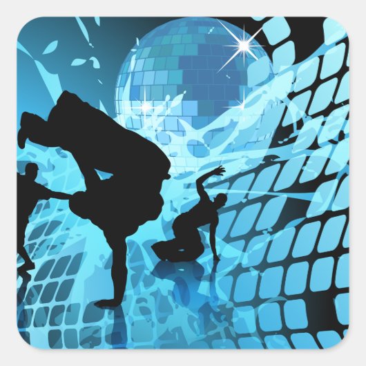 Silhouet dansers Stickers (Voorkant)