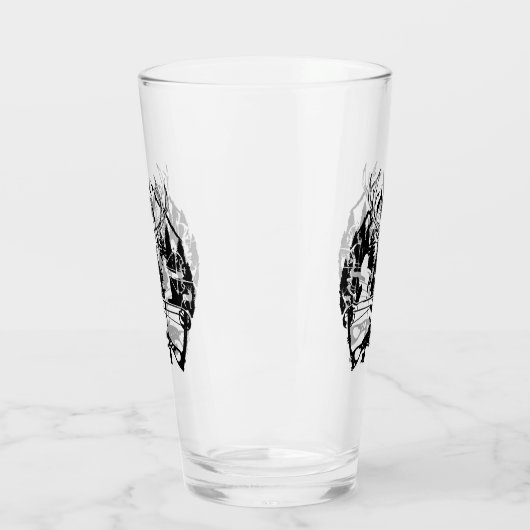 Silhouet Design van boogschutters jagen herten Glas (Links)