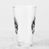 Silhouet Design van boogschutters jagen herten Glas (Rechts)