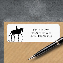 Silhouet Dressuur Paard Retouradres Etiket