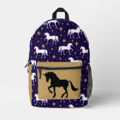 Silhouet Eenhoorns Bedrukte Rugzak (Voorkant)