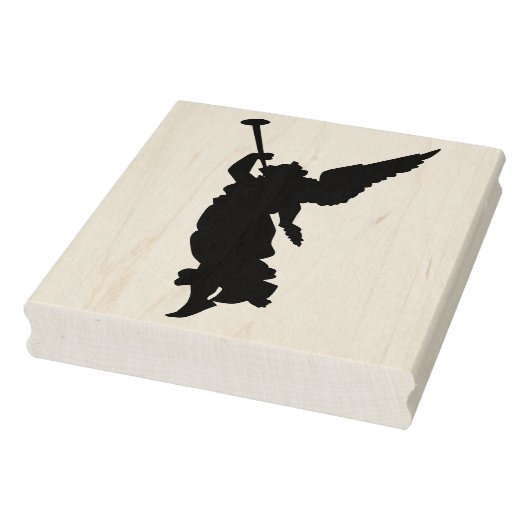 Silhouet Engel met trompet art stempel (Stempel)