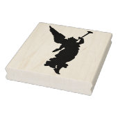 Silhouet Engel omkering met trompet art stempel (Stempel)
