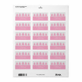 Silhouet Evergreen Trees Adresetiketten (roze) Etiket (Full Sheet)
