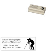 Silhouet Fotograaf Retouradres Rubberstempel (Gestempeld)