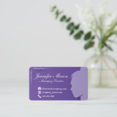 Silhouet gestileerde visitekaartje 23 (Staand voorkant)