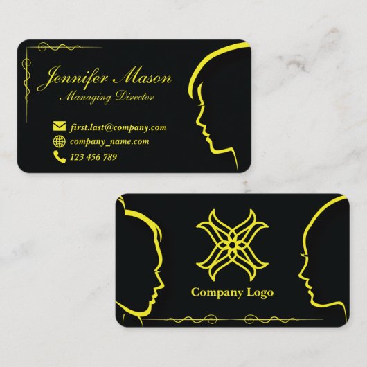 Silhouet gestileerde visitekaartje 53 (Voorkant / Achterkant)