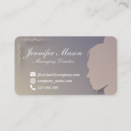 Silhouet Gestylde visitekaartje 1 (Voorkant)
