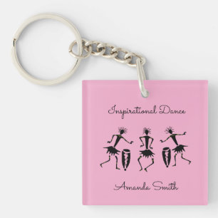 Silhouet, Geweldige Inspirerend dans Sleutelhanger