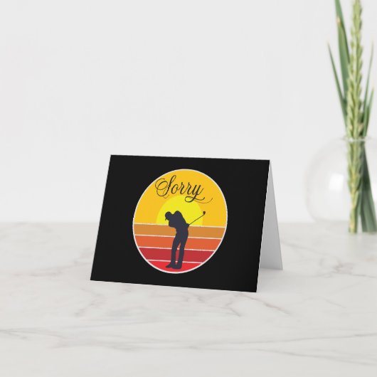 Silhouet golfer  golf Condoleances sorry Kaart (Voorkant)