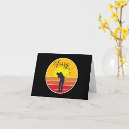 Silhouet golfer  golfen Condoleances sorry Kaart