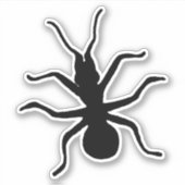 Silhouet Groot Zwart Kruipende Mier Insect Sticker (Voorkant)
